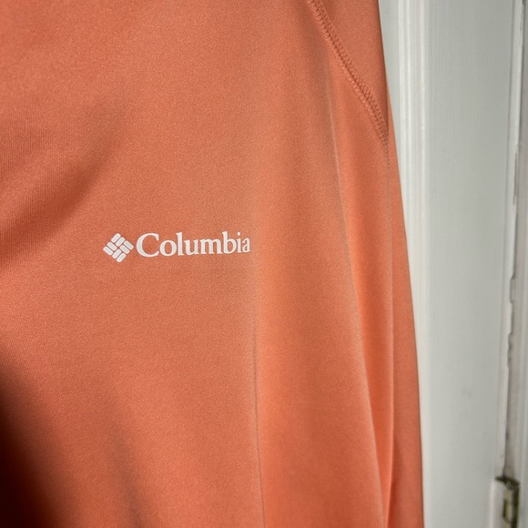 Columbia Men’s XL Omni Shield Hooded t-shirt light orange Outdoor quick dry - Picture 3 of 11